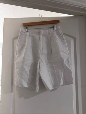 Madewell White Pleated Front Women's Shorts